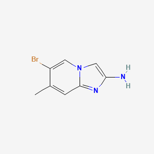 molecular formula C8H8BrN3 B1381963 2-Amino-6-bromo-7-methylimidazo[1,2-a]pyridine CAS No. 1519247-33-6