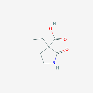 molecular formula C7H11NO3 B1381970 3-乙基-2-氧代吡咯烷-3-羧酸 CAS No. 1520548-29-1