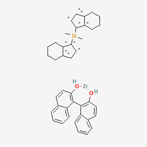 Dimethylsilylbis-(4,5,6,7-tetrahydro-1-indenyl)zirconium(IV)-(R)-(1,1'-binaphthyl-2)