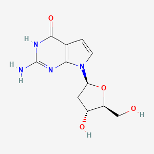 2-amino-9-((2S,4R,5S)-4-hydroxy-5-(hydroxymethyl)tetrahydrofuran-2-yl)-1,9-dihydro-6H-purin-6-one