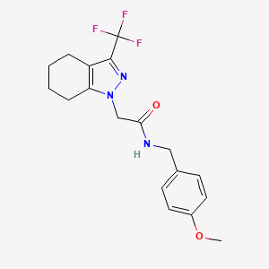 N-(4-methoxybenzyl)-2-[3-(trifluoromethyl)-4,5,6,7-tetrahydro-1H-indazol-1-yl]acetamide