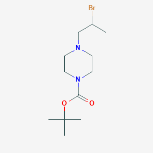 molecular formula C12H23BrN2O2 B13819882 Tert-butyl 4-(2-bromopropyl)piperazine-1-carboxylate 