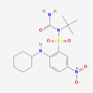 1-Tert-butyl-1-[2-(cyclohexylamino)-5-nitrophenyl]sulfonylurea