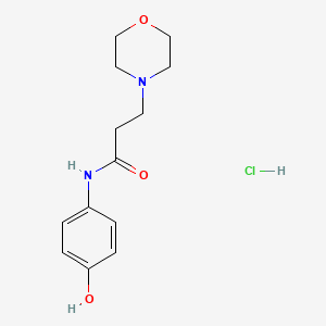 molecular formula C13H19ClN2O3 B13819951 4-Morpholinepropanamide, N-(4-hydroxyphenyl)-, monohydrochloride CAS No. 29235-71-0