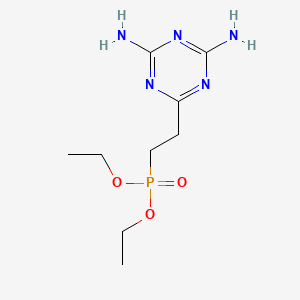 molecular formula C9H18N5O3P B13819959 Diethyl (2-(4,6-diamino-1,3,5-triazin-2-yl)ethyl)phosphonate CAS No. 29135-85-1