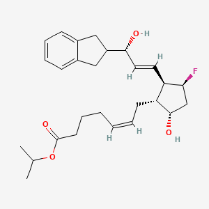 propan-2-yl (Z)-7-[(1R,2R,3S,5S)-2-[(E,3S)-3-(2,3-dihydro-1H-inden-2-yl)-3-hydroxyprop-1-enyl]-3-fluoro-5-hydroxycyclopentyl]hept-5-enoate