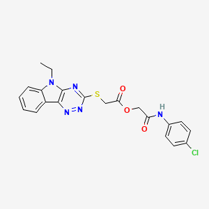 2-[(4-chlorophenyl)amino]-2-oxoethyl [(5-ethyl-5H-[1,2,4]triazino[5,6-b]indol-3-yl)sulfanyl]acetate