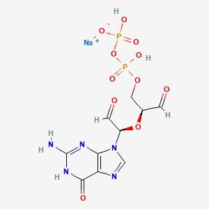 sodium (S)-2-((R)-1-(2-amino-6-oxo-1H-purin-9(6H)-yl)-2-oxoethoxy)-3-oxopropyl dihydrogendiphosphate