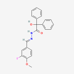 2-hydroxy-N'-[(E)-(3-iodo-4-methoxyphenyl)methylidene]-2,2-diphenylacetohydrazide