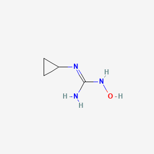 molecular formula C4H9N3O B13820103 N-Cyclopropyl-N'-hydroxyguanidine 