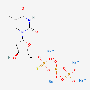 molecular formula C10H13N2Na4O13P3S B13820116 Thymidine-5'-O-(1-thiotriphosphate),sp-isomer(sp-ttp-alpha-s) 