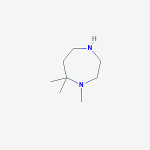 molecular formula C8H18N2 B1382015 1,7,7-三甲基-1,4-二氮杂环戊烷 CAS No. 933716-35-9