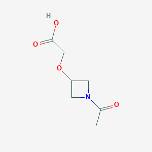 molecular formula C7H11NO4 B1382022 2-[(1-Acetylazetidin-3-yl)oxy]acetic acid CAS No. 1781792-63-9