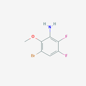 molecular formula C7H6BrF2NO B1382023 3-Bromo-5,6-difluoro-2-methoxyaniline CAS No. 1784147-15-4