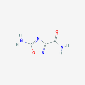 molecular formula C3H4N4O2 B13820257 1,2,4-Oxadiazole-3-carboxamide, 5-amino- 