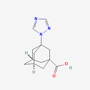 (1R,3S,5R,7S)-3-(1H-1,2,4-triazol-1-yl)tricyclo[3.3.1.1~3,7~]decane-1-carboxylic acid