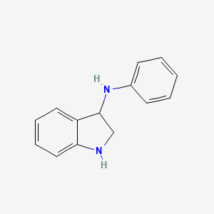 molecular formula C14H14N2 B1382031 (2,3-Dihydro-1H-indol-3-yl)-phenyl-amine CAS No. 878997-46-7