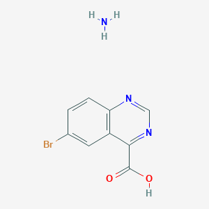 molecular formula C9H8BrN3O2 B13820319 6-Bromoquinazoline-4-carboxylic acid, ammonia salt 