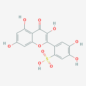 4,5-dihydroxy-2-(3,5,7-trihydroxy-4-oxo-4H-chromen-2-yl)benzenesulfonic acid