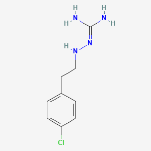 molecular formula C9H13ClN4 B13820396 (p-Chlorophenethyl)aminoguanidine CAS No. 46352-58-3