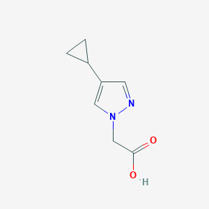 molecular formula C8H10N2O2 B1382041 2-(4-环丙基-1H-吡唑-1-基)乙酸 CAS No. 1402411-46-4
