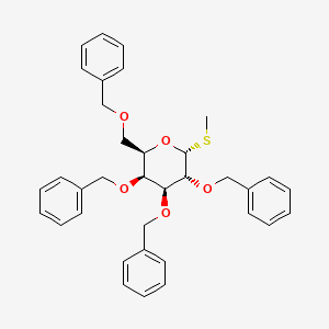 molecular formula C35H38O5S B13820416 (2R,3R,4S,5S,6R)-2-methylsulfanyl-3,4,5-tris(phenylmethoxy)-6-(phenylmethoxymethyl)oxane 