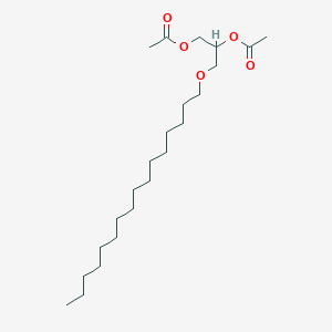 molecular formula C23H44O5 B13820421 1,2-Propanediol, 3-(hexadecyloxy)-, diacetate CAS No. 21994-82-1