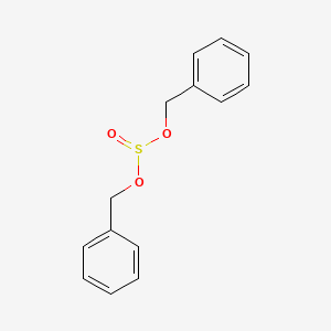 molecular formula C14H14O3S B13820429 Sulfurous acid, dibenzyl ester CAS No. 35506-85-5