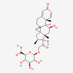 molecular formula C28H37FO11 B13820433 Betamethasone b-D-glucuronide 