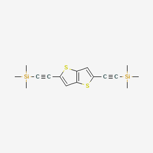 molecular formula C16H20S2Si2 B1382047 2,5-Bis[(trimethylsilyl)ethynyl]thieno[3,2-b]thiophene CAS No. 139896-65-4