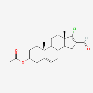 (10R,13S)-17-Chloro-16-formyl-10,13-dimethyl-2,3,4,7,8,9,10,11,12,13,14,15-dodecahydro-1H-cyclopenta[a]phenanthren-3-yl acetate