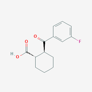 molecular formula C14H15FO3 B13820527 (1S,2S)-2-(3-Fluorobenzoyl)cyclohexanecarboxylic acid 