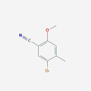 molecular formula C9H8BrNO B1382054 5-溴-2-甲氧基-4-甲基苯甲腈 CAS No. 1379313-90-2