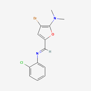 2-Furanamine, 3-bromo-5-[[(2-chlorophenyl)imino]methyl]-N,N-dimethyl-