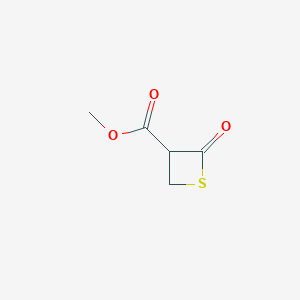 molecular formula C5H6O3S B13820578 3-Thietanecarboxylicacid,2-oxo-,methylester(9CI) 