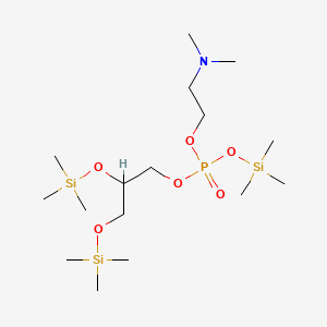 molecular formula C16H42NO6PSi3 B13820593 2,3-Bis[(trimethylsilyl)oxy]propyl 2-(dimethylamino)ethyl trimethylsilyl phosphate CAS No. 32046-30-3