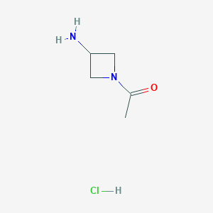 molecular formula C5H11ClN2O B1382060 1-(3-氨基氮杂环丁烷-1-基)乙酮盐酸盐 CAS No. 1462921-50-1