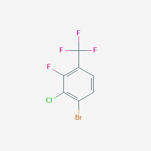 molecular formula C7H2BrClF4 B1382062 1-Bromo-2-chloro-3-fluoro-4-(trifluoromethyl)benzene CAS No. 1260890-50-3