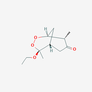 molecular formula C11H18O4 B13820637 (1S,4S,5R,8S)-4-ethoxy-4,8-dimethyl-2,3-dioxabicyclo[3.3.1]nonan-7-one 