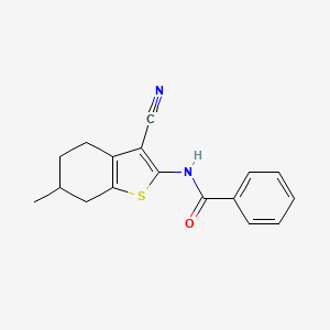 N-(3-cyano-6-methyl-4,5,6,7-tetrahydro-1-benzothiophen-2-yl)benzamide