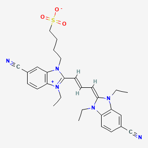 5,5'-Dicyano-3-(4-sulfobutyl)-1,1',3'-triethylimidacarbocyanine betaine