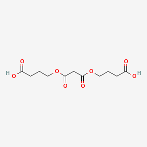 molecular formula C11H16O8 B13820655 4,4'-[(1,3-Dioxopropane-1,3-diyl)bis(oxy)]dibutanoic acid CAS No. 207444-67-5