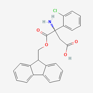 (3S)-3-amino-3-(2-chlorophenyl)-4-(9H-fluoren-9-ylmethoxy)-4-oxobutanoic acid