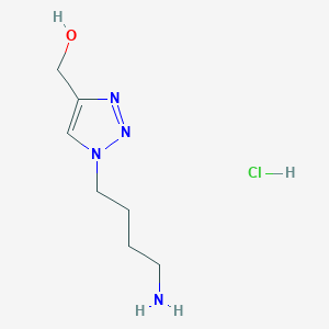 molecular formula C7H15ClN4O B1382067 (1-(4-aminobutyl)-1H-1,2,3-triazol-4-yl)methanol hydrochloride CAS No. 1864056-70-1