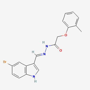 N'-[(E)-(5-bromoindol-3-ylidene)methyl]-2-(2-methylphenoxy)acetohydrazide