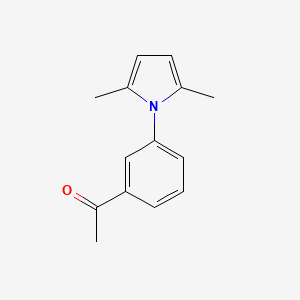 molecular formula C14H15NO B13820724 1-[3-(2,5-dimethylpyrrol-1-yl)phenyl]ethanone 