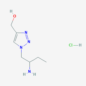 molecular formula C7H15ClN4O B1382073 (1-(2-aminobutyl)-1H-1,2,3-triazol-4-yl)methanol hydrochloride CAS No. 1823248-06-1