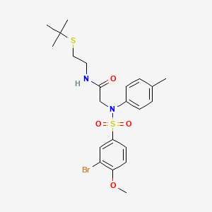 N~2~-[(3-bromo-4-methoxyphenyl)sulfonyl]-N-[2-(tert-butylsulfanyl)ethyl]-N~2~-(4-methylphenyl)glycinamide