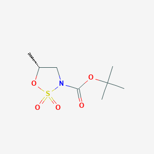molecular formula C8H15NO5S B1382077 (r)-Tert-butyl 5-methyl-1,2,3-oxathiazolidine-3-carboxylate 2,2-dioxide CAS No. 863453-61-6