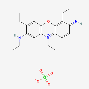 N,3,6,10-tetraethyl-7-iminophenoxazin-10-ium-2-amine;perchlorate